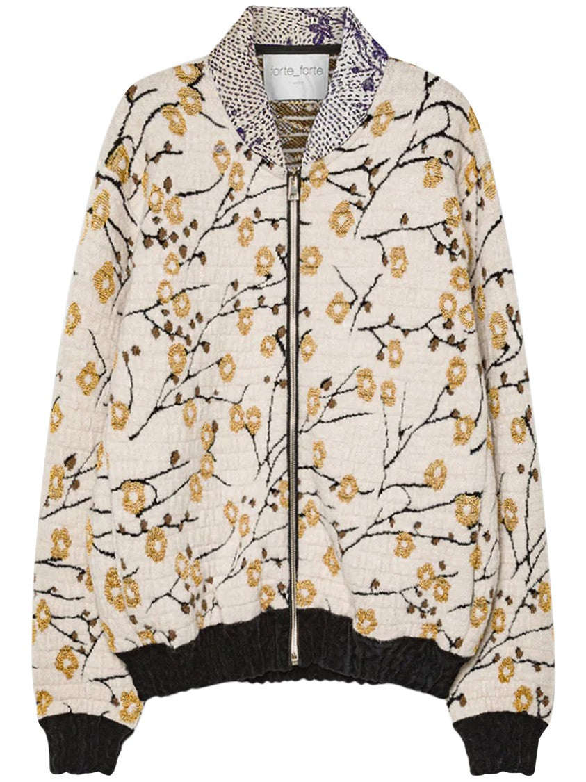 Forte Forte Cherry Blossom Jacquard Bomber Jacket