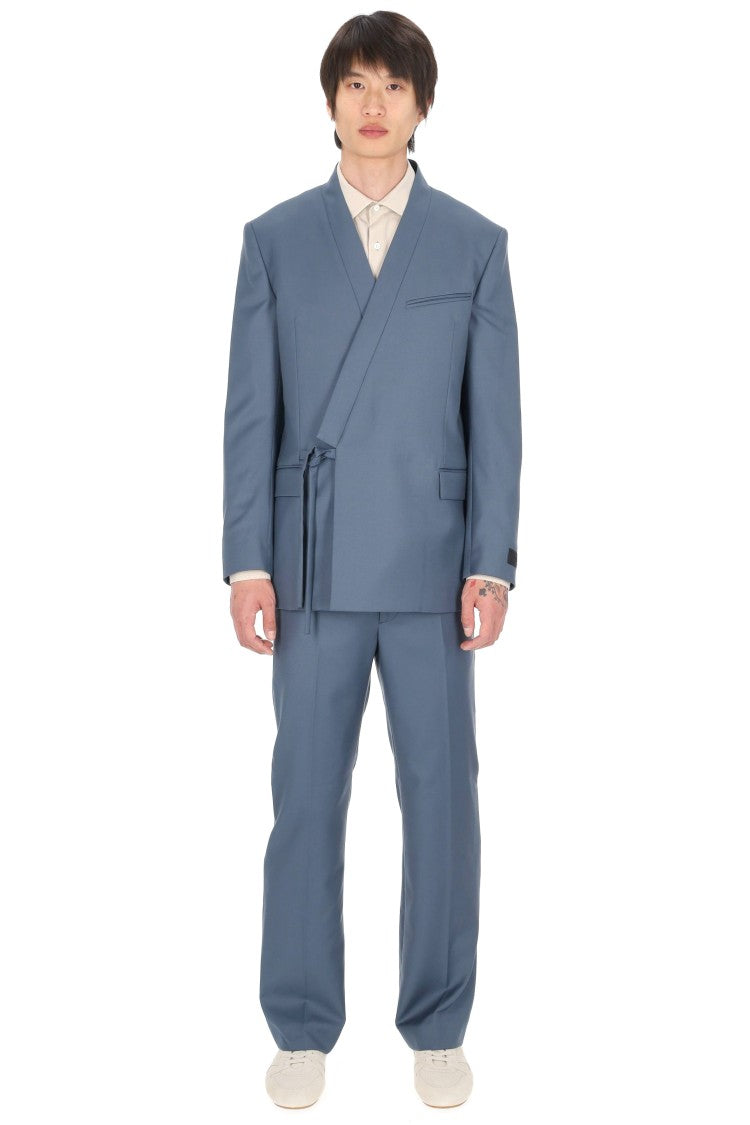 Kenzo Tailored Kimono Double-Breasted Virgin Wool Jacket