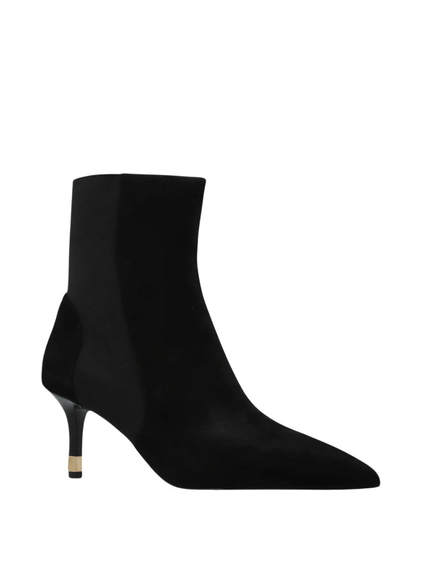 Furla Black Suede Pointed-Toe Ankle Boots