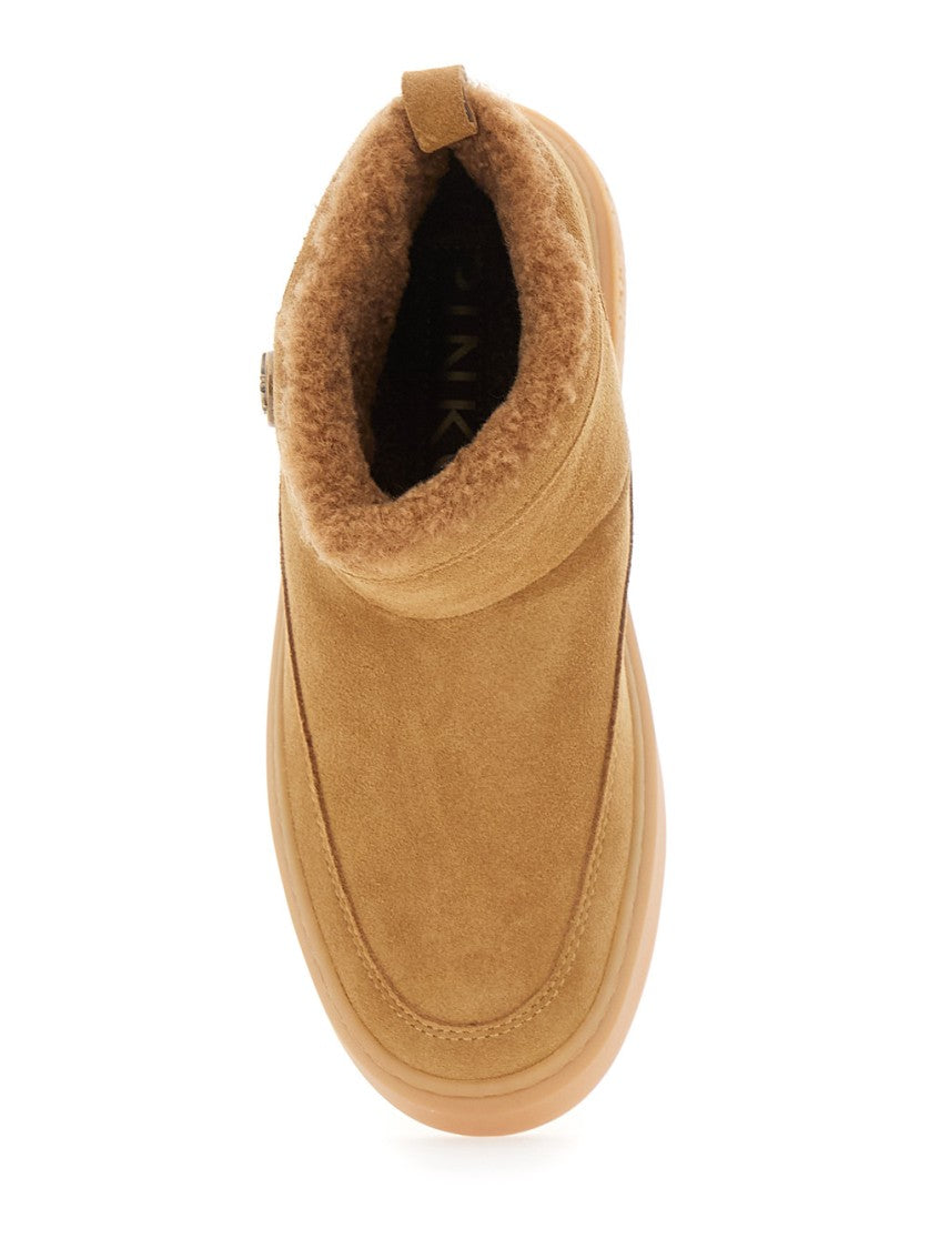 Pinko Yoko 2 Cow Suede/Lining Fur - Mid Sneaker