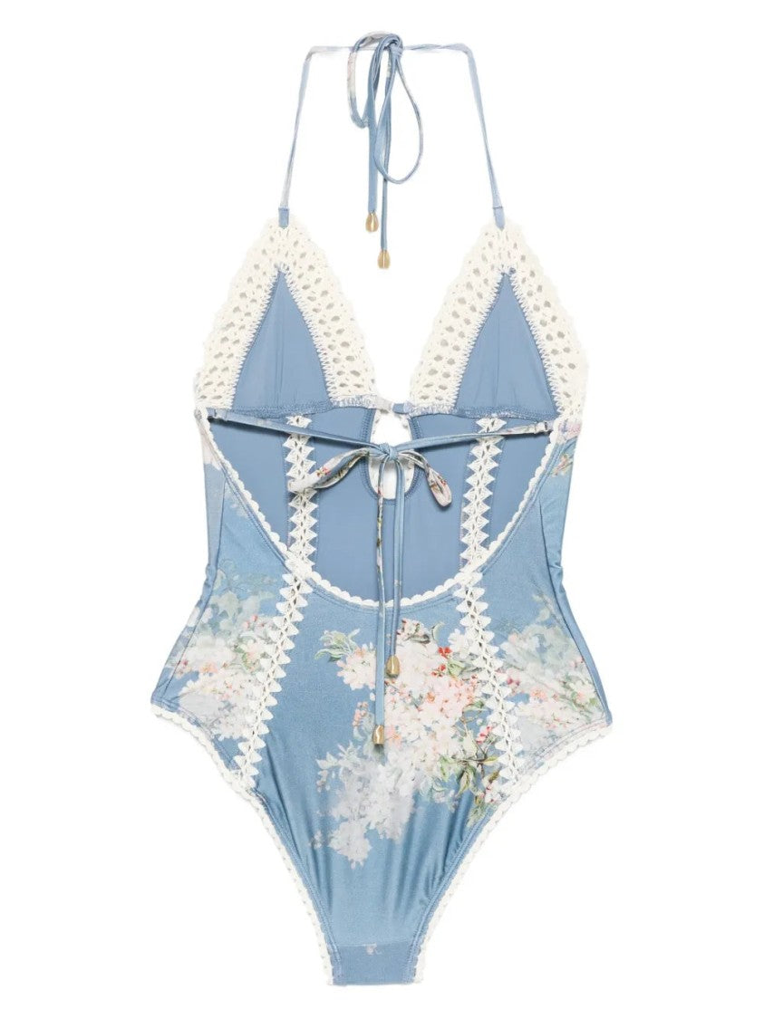 Zimmermann Cascadian Crochet-Detail Swimsuit