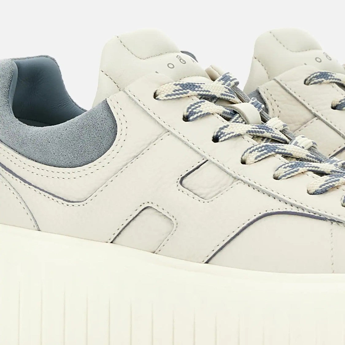 Hogan H-Stripes Lace-Up Leather Sneakers