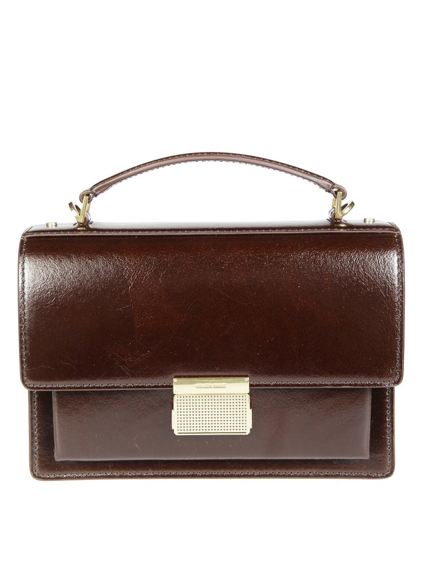 Golden Goose Structured Rectangular Handbag In Shiny Bovine Leather