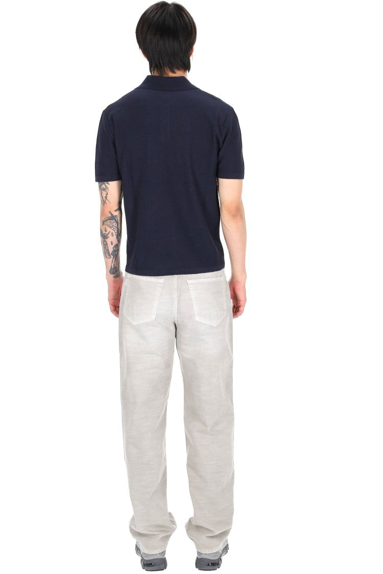 A.P.C. Eliot Cotton-Cashmere Pocket Polo Shirt