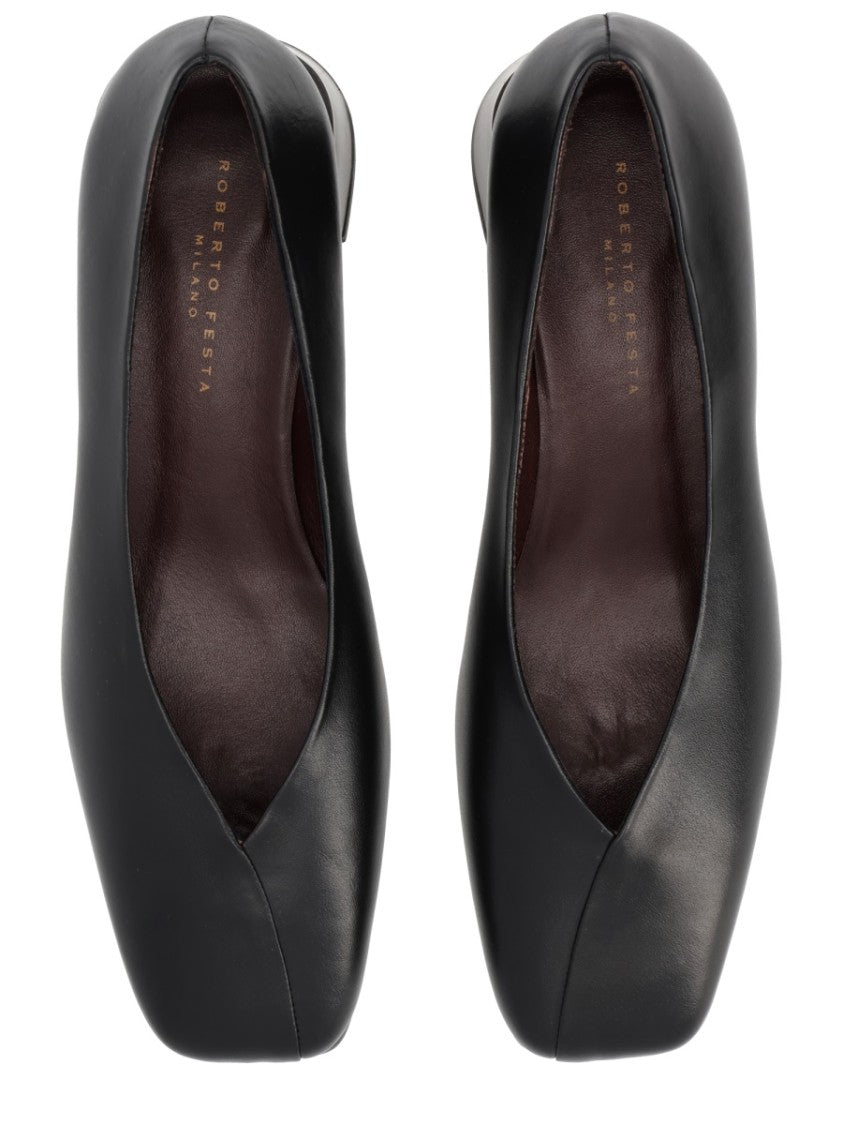 Roberto Festa Vina Low-Heeled Calf Pumps
