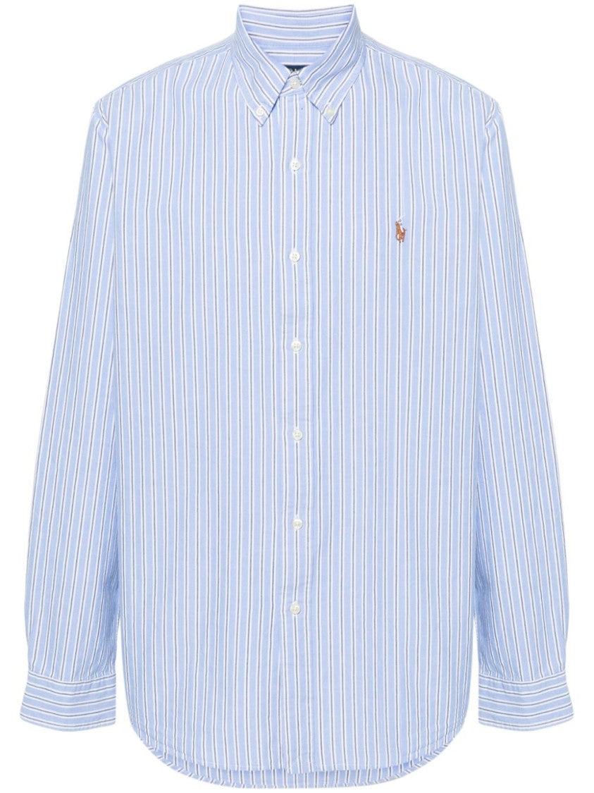 Polo Ralph Lauren Soft Blue Cotton Button-Down Long Sleeve Shirt