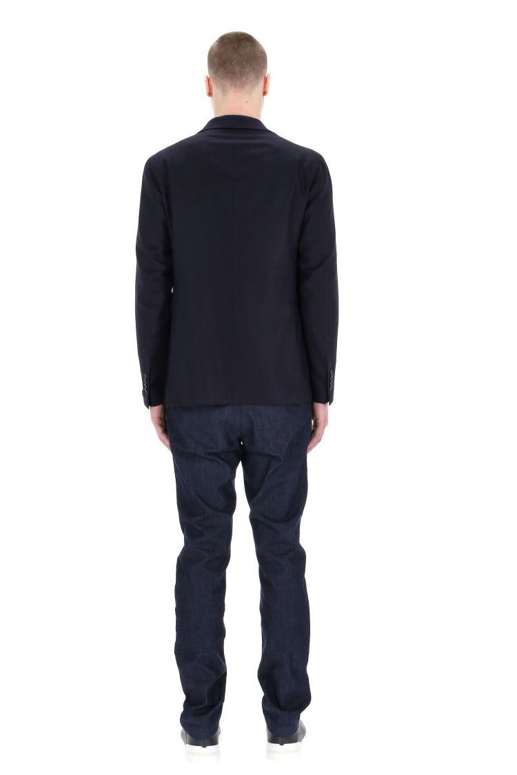 Tagliatore Montecarlo Line Wool Hopsack Jacket