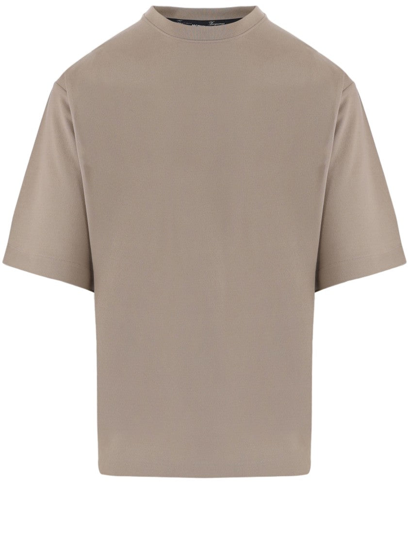 Jacquemus Beige Paper Jersey Logo T-Shirt