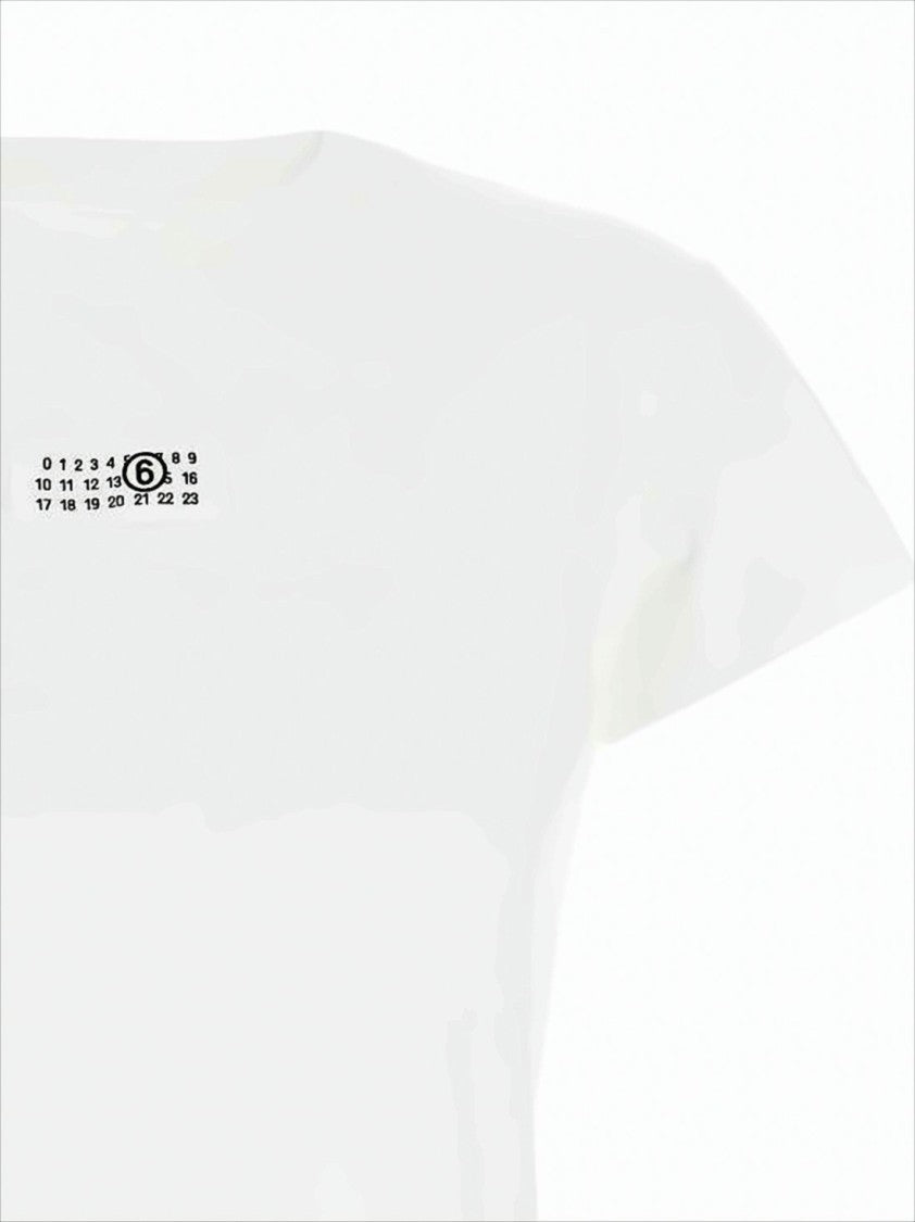 Mm6 By Maison Margiela Short-Sleeved Cotton T-Shirt With Signature Patch