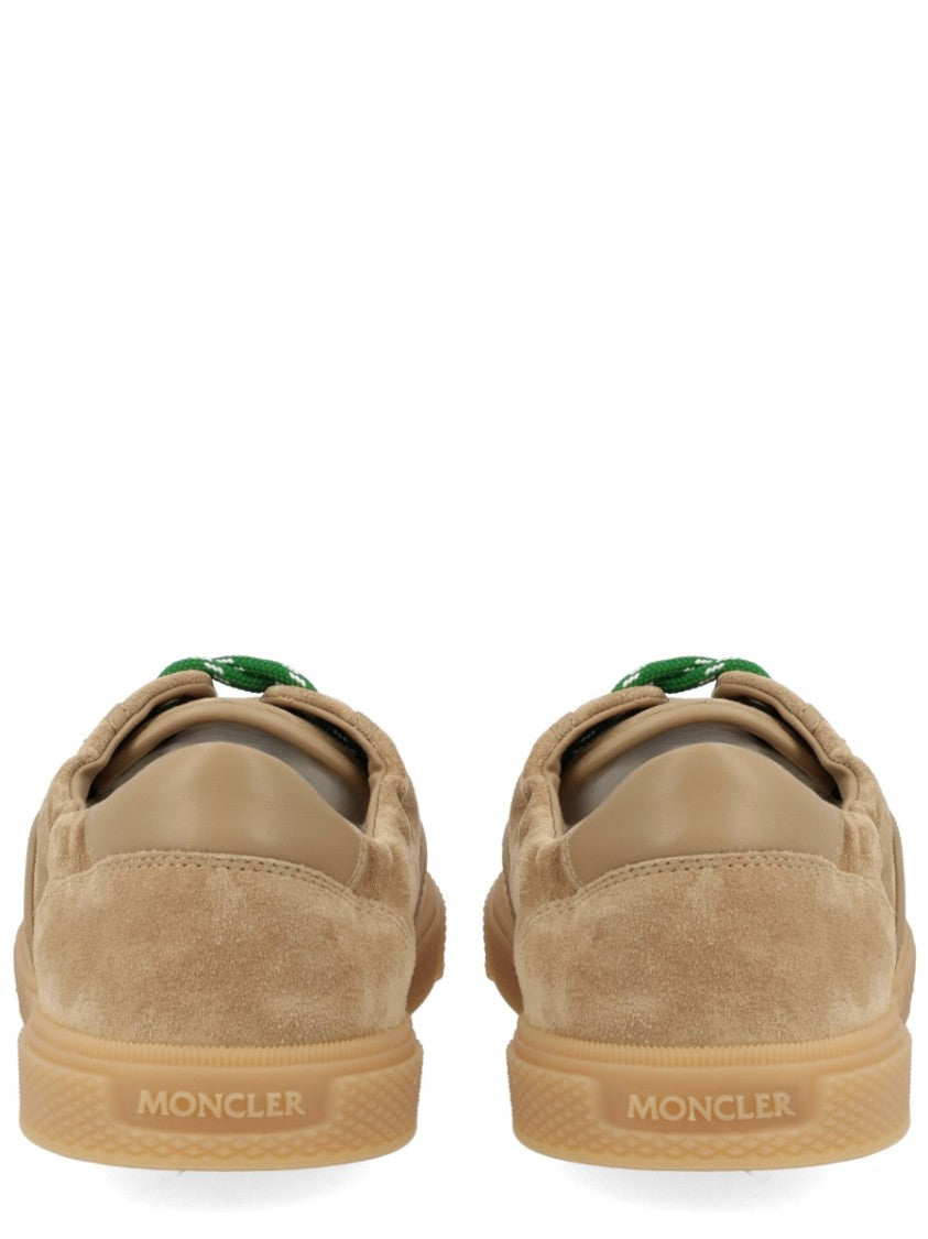 Moncler True Leisure Green Laced Leather Sneakers