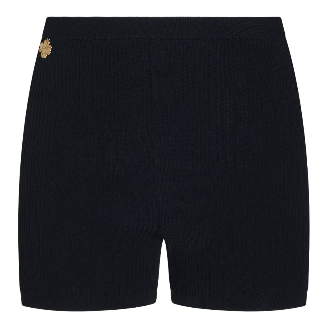 Saint Laurent High-Waist Ribbed Fitted Shorts