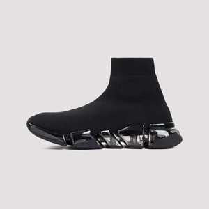 Balenciaga High-Top Sneakers With Polyester-Elastane Blend And Design
