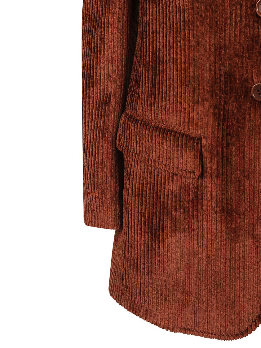 Alberta Ferretti Tailored Brown Corduroy Jacket