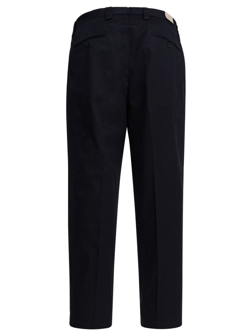 Briglia Tailored Blue Trousers With Button Detailing