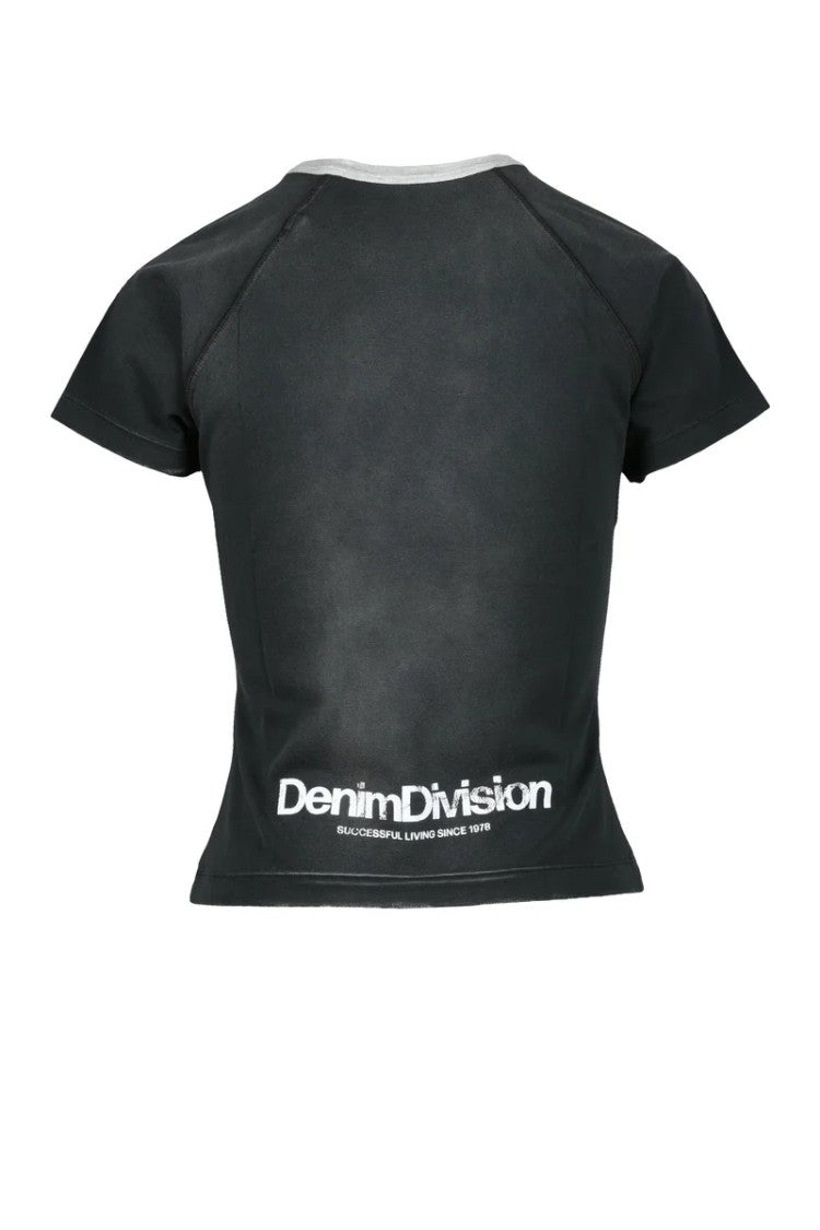 Diesel Grey Fitted Raglan T-Shirt