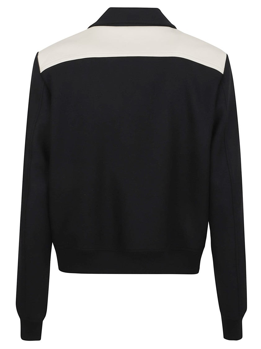 Amiri Black Varsity Jacket With Leather Detailing