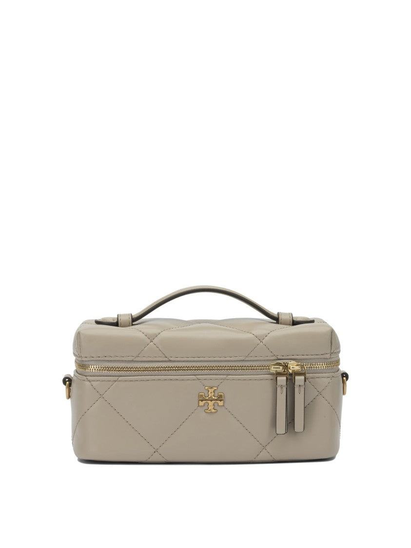 Tory Burch Compact Quilted Bag With Gold-Tone Zipper
