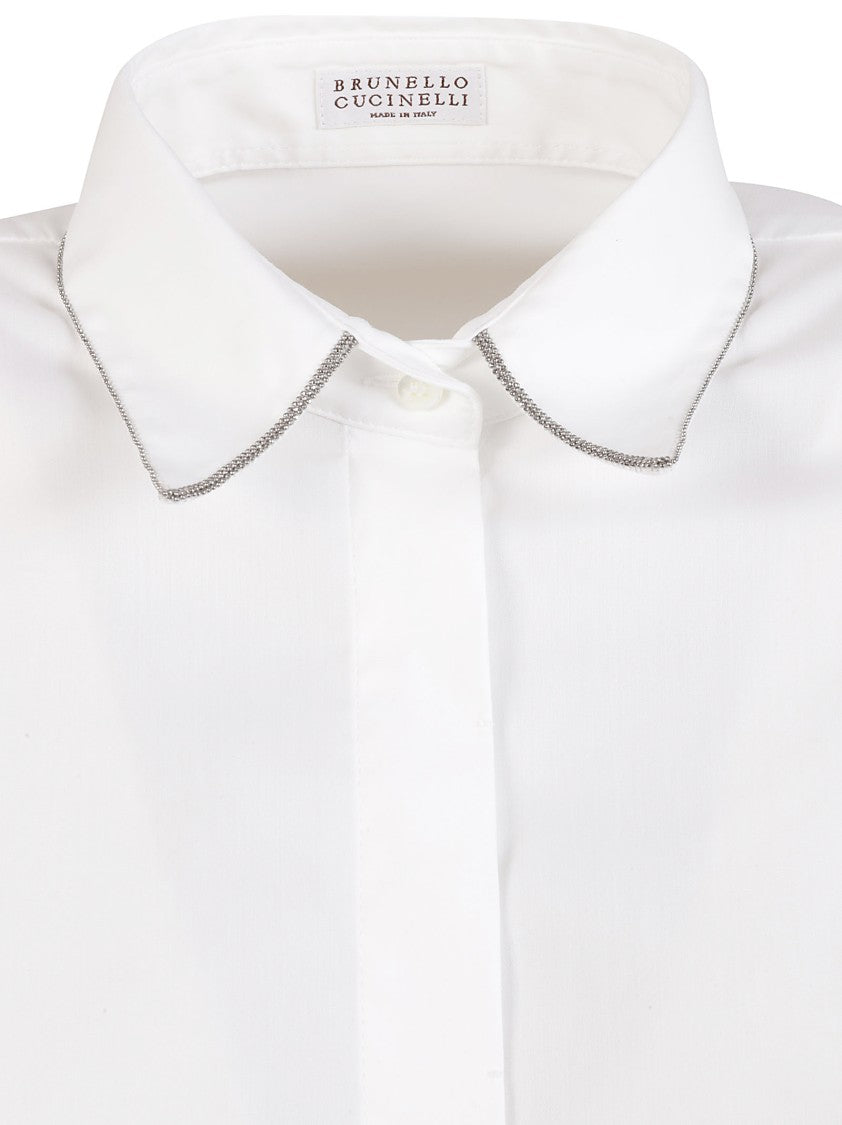 Brunello Cucinelli White Shirt With Structured Collar