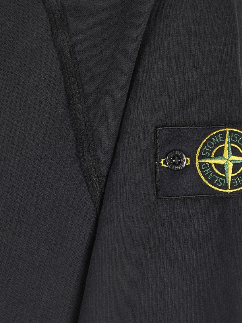 Stone Island Relaxed-Fit Hooded Black Sweater