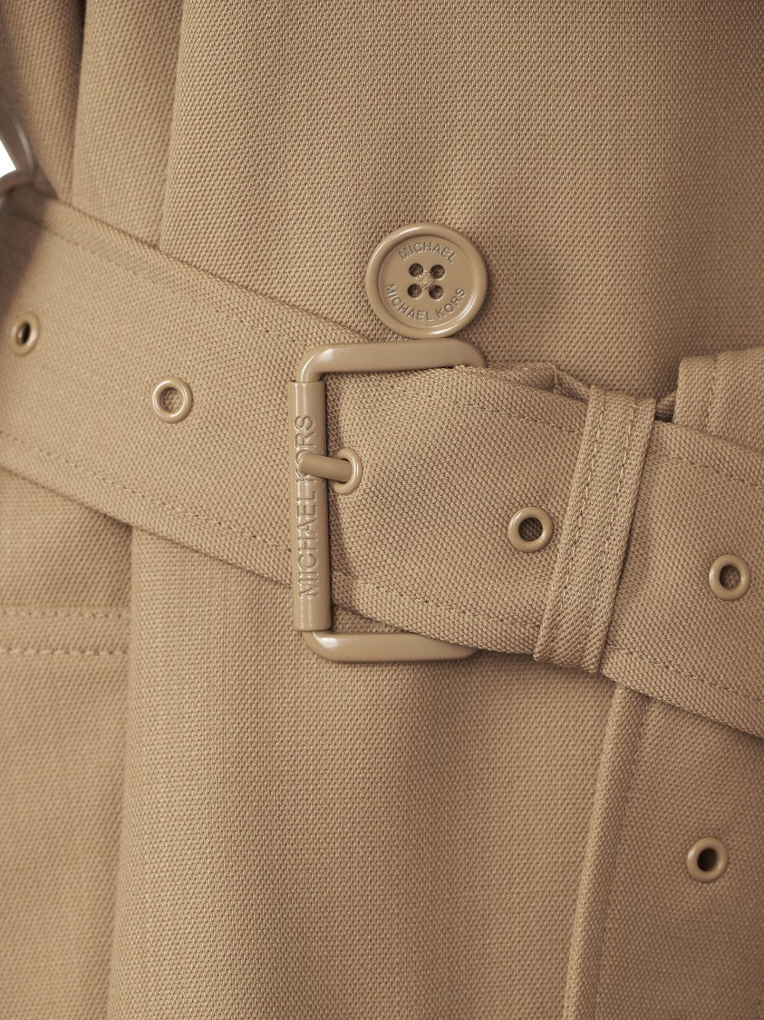 Michael Kors Belted Dolman Sleeve Trench Coat