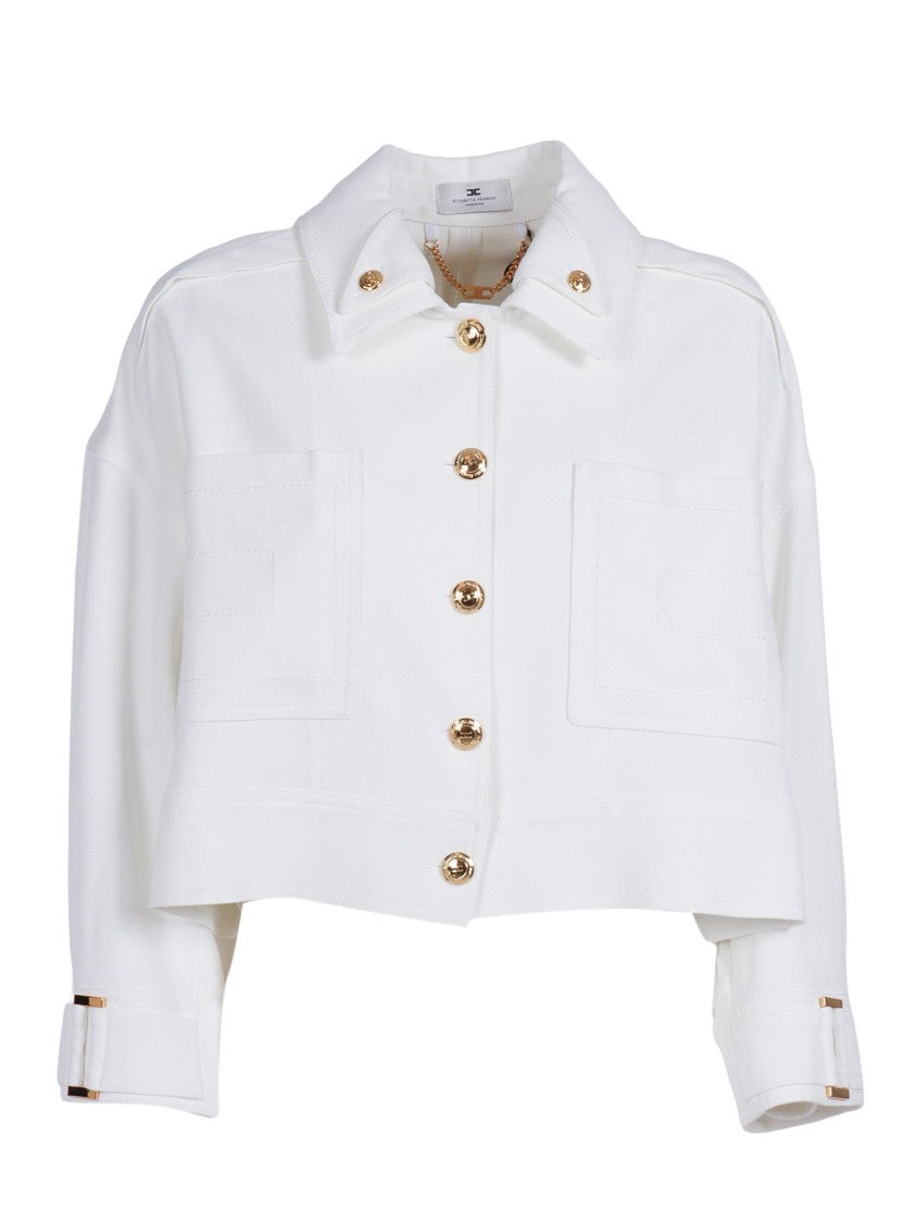 Elisabetta Franchi Boxy Cropped Classic Jacket