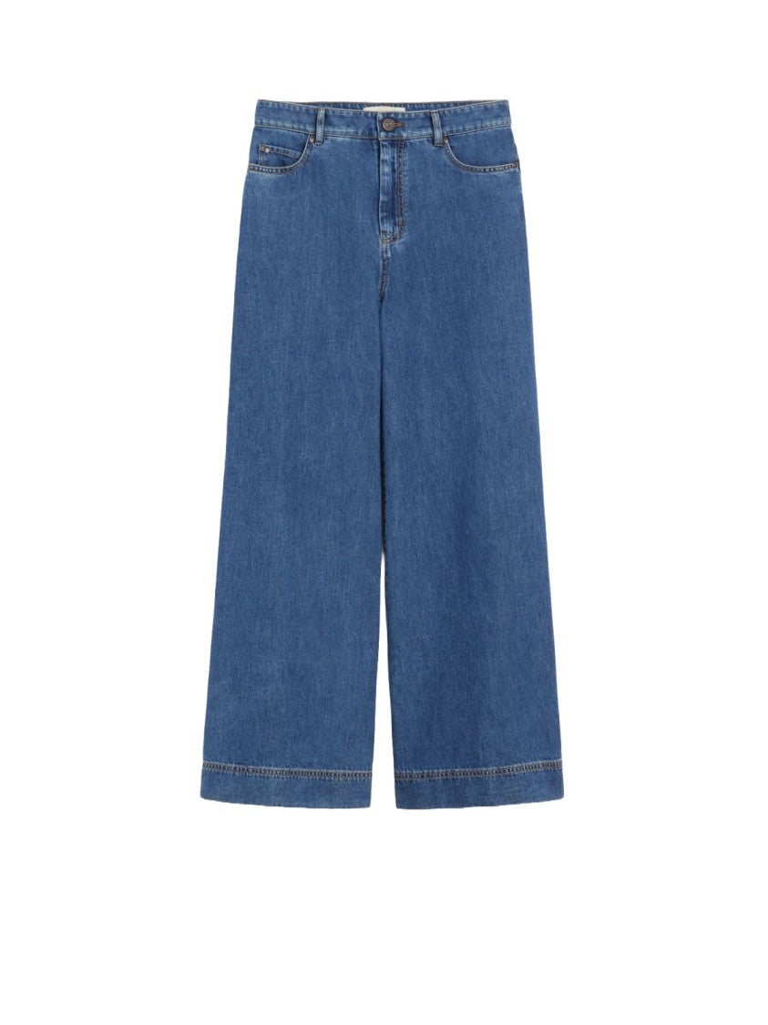 Max Mara Wide-Leg Pants With Classic Five-Pocket Design