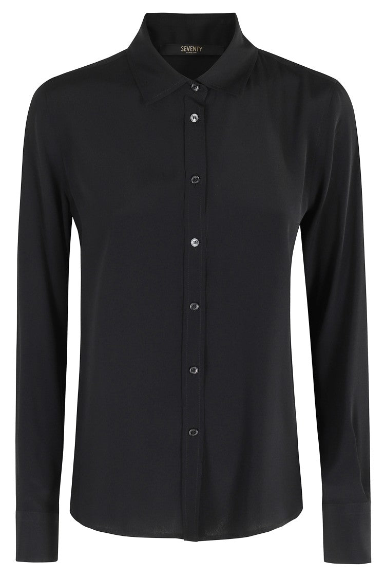 Seventy Refined Black Shirt With Regular Collar