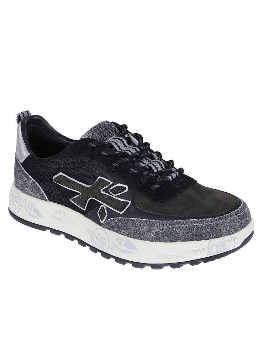 Premiata Low-Top Sneakers With Technical Fabric And Suede Accents