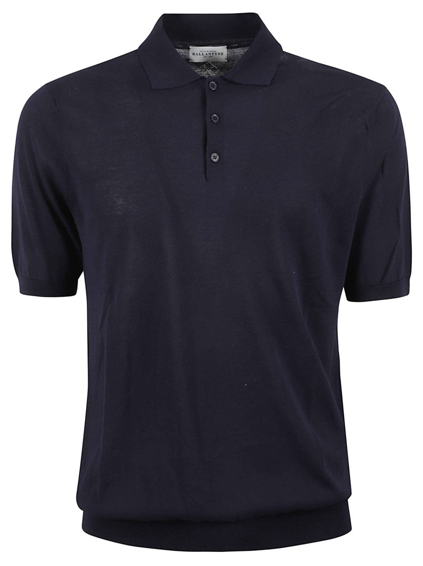 Ballantyne Classic Short-Sleeved Polo With Buttoned Placket