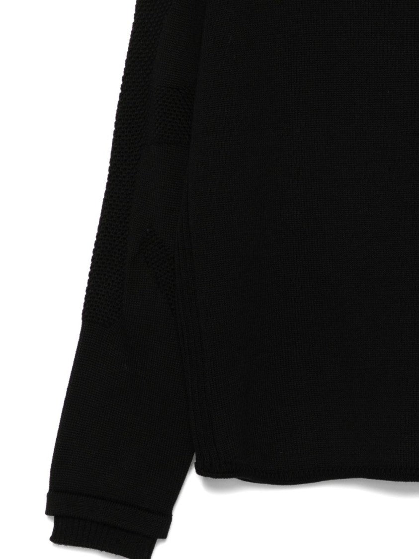 Premiata Black Virgin Wool Sweater With Crew Neckline