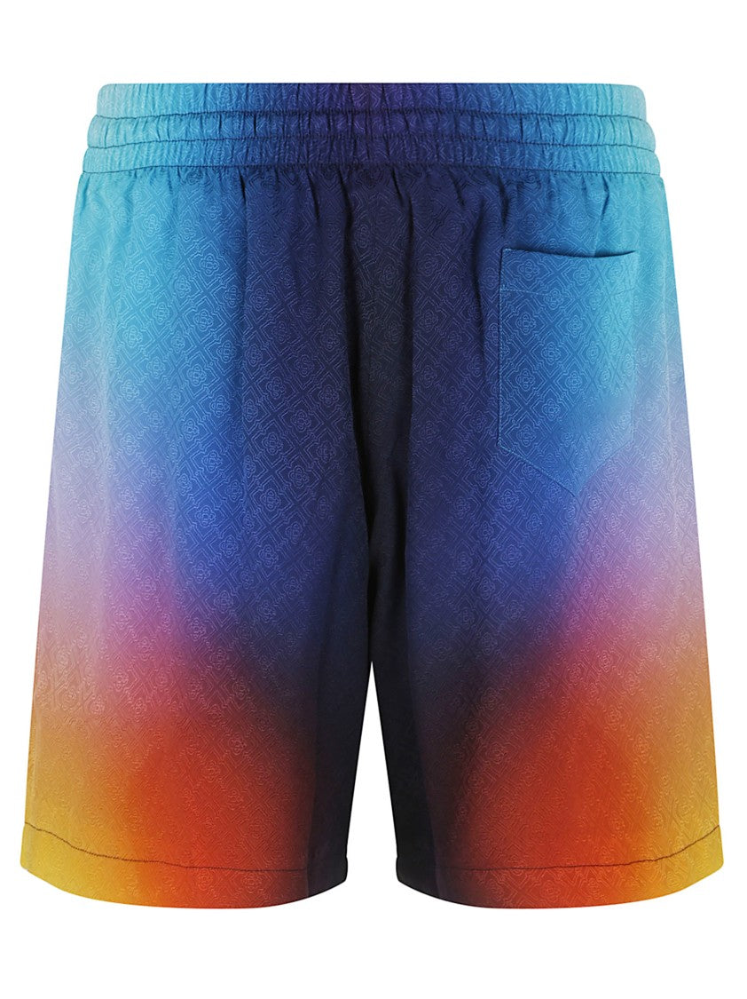 Casablanca Gradient Silk Drawstring Shorts