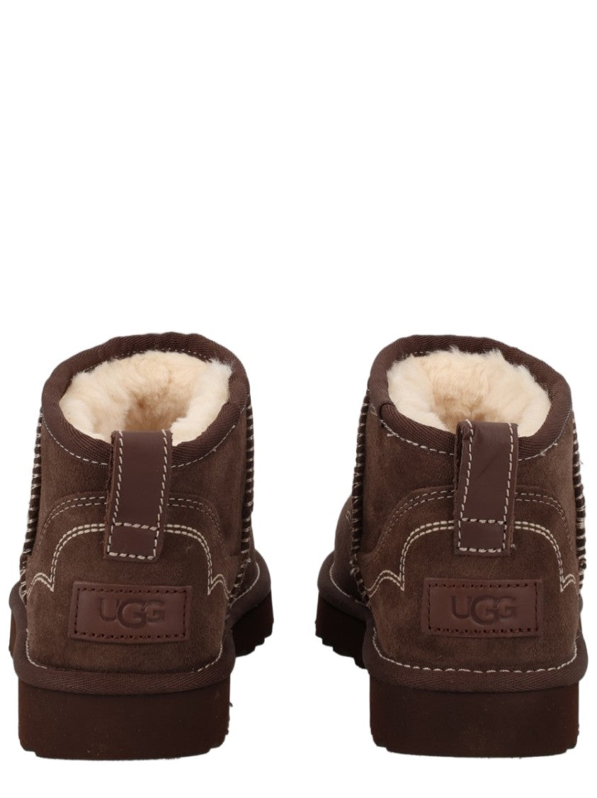 Ugg Classic Ultra Mini Western Leather Ankle Boots