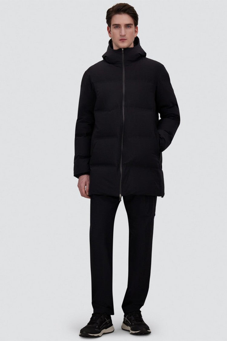 Herno Black Hooded Polyamide-Blend Jacket