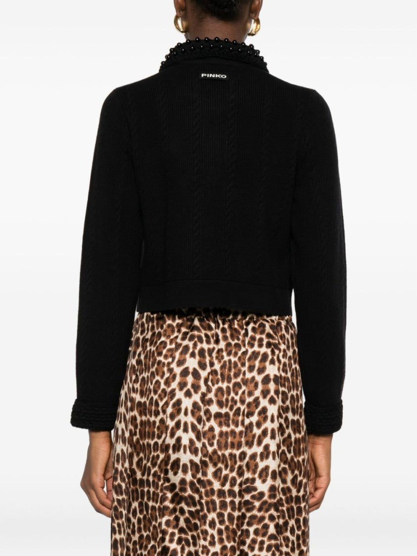 Pinko Cropped Black Tailored Jacket
