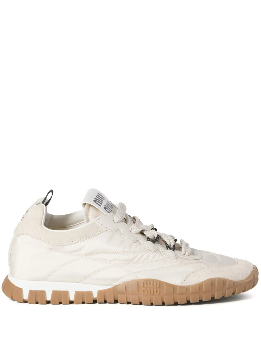 Miu Miu Off-White Tyre Low-Profile Textured Sole Sneakers