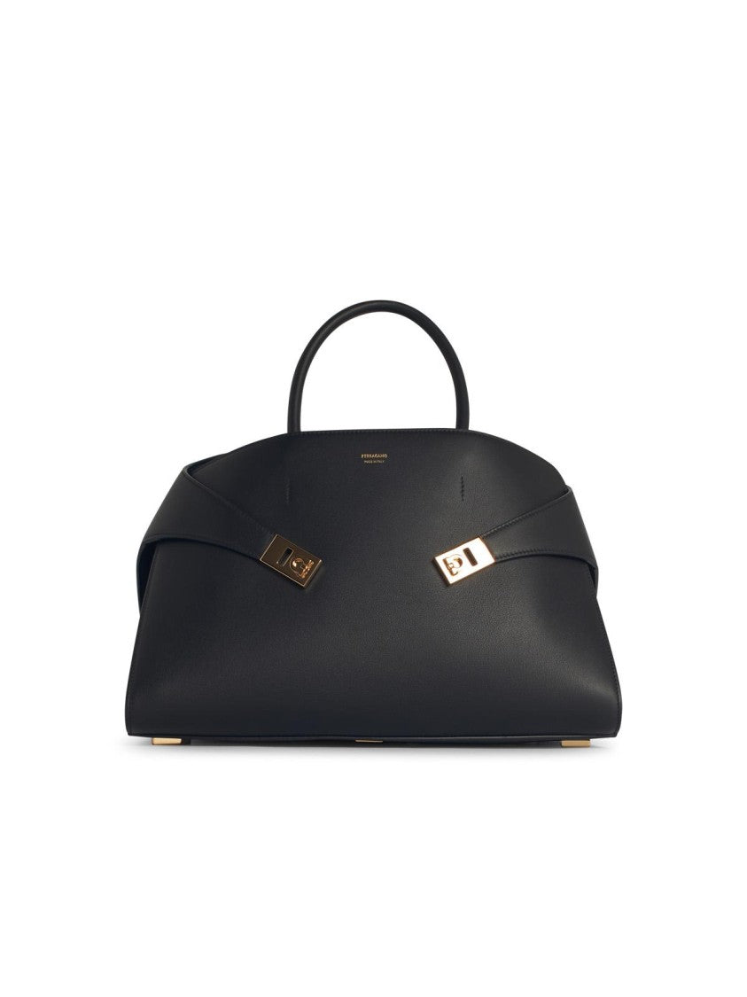 Salvatore Ferragamo Hug' Black Leather Bag
