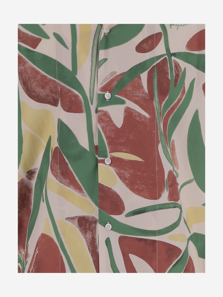 Jacquemus Fonccio Cotton Shirt With Abstract Vegetable Print