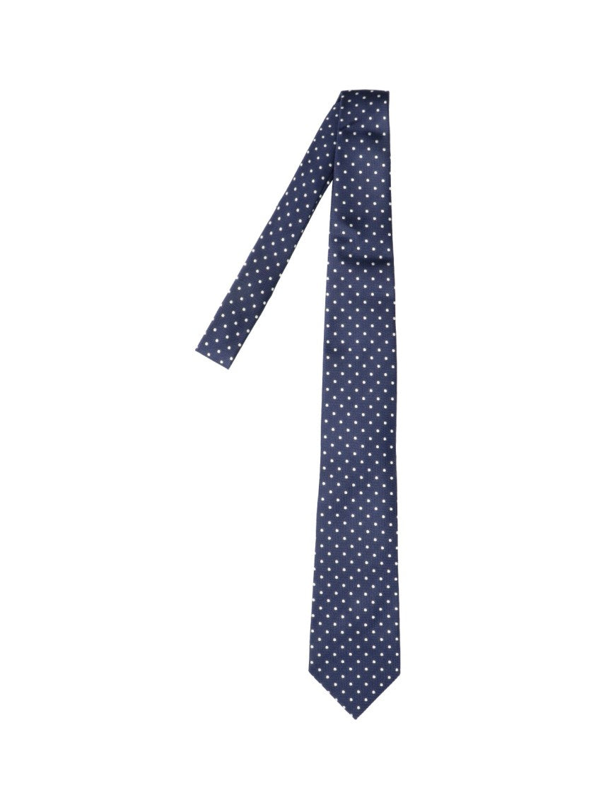 Tom Ford Polka Dot Mulberry Silk Necktie With Adjustable Length