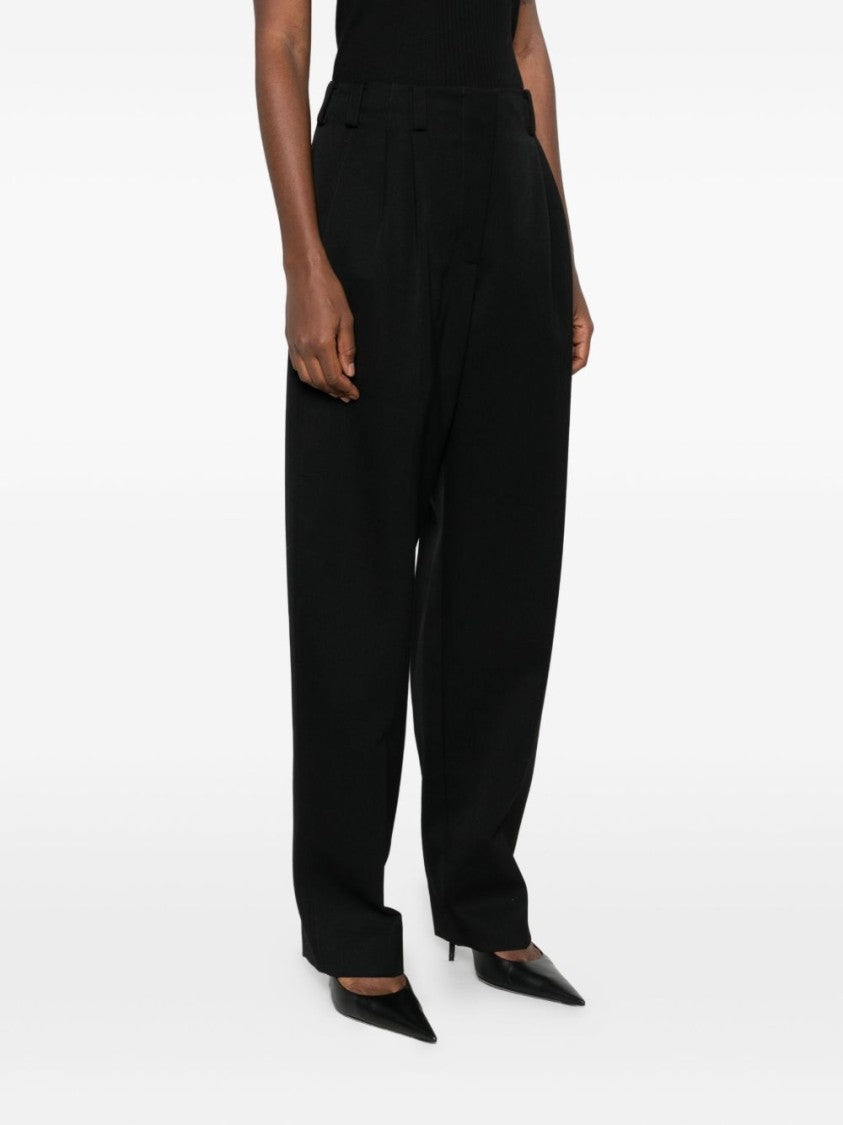 Givenchy High Waist Wide-Leg Trousers With Zipper Detail