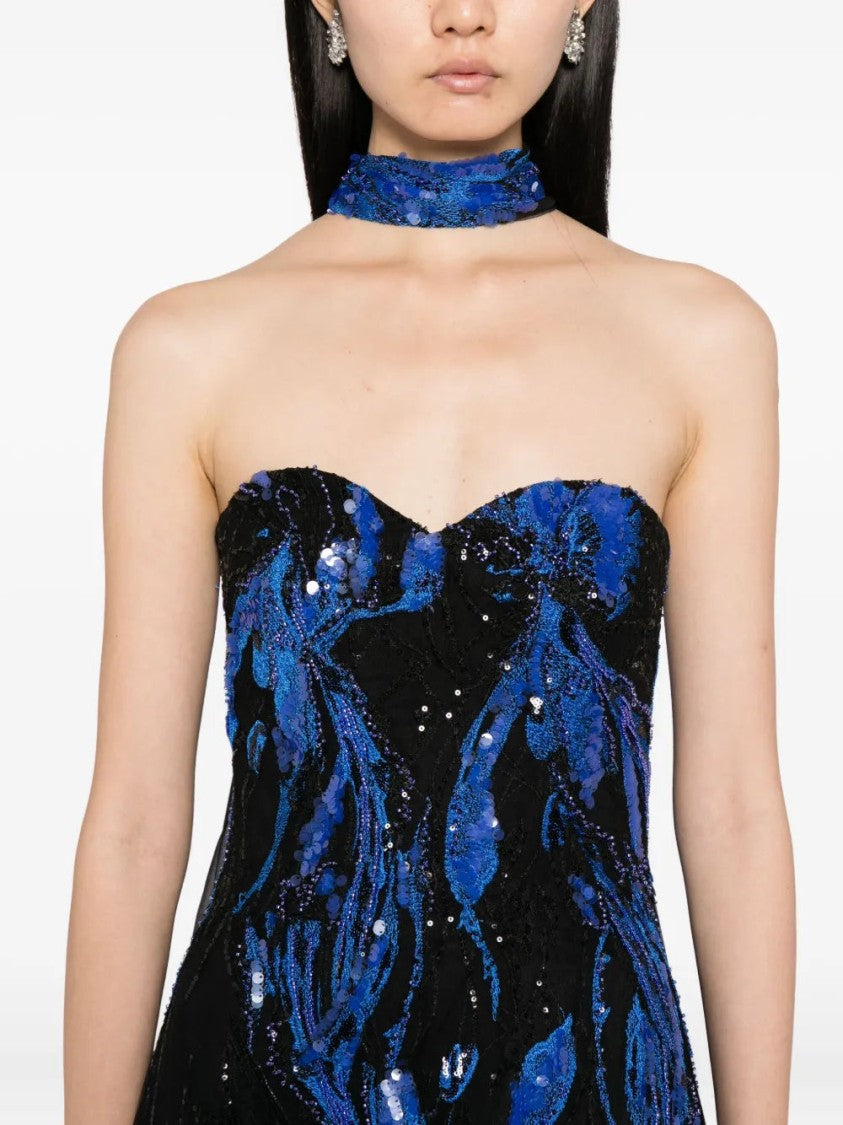 Saiid Kobeisy Embroidered Strapless Dress