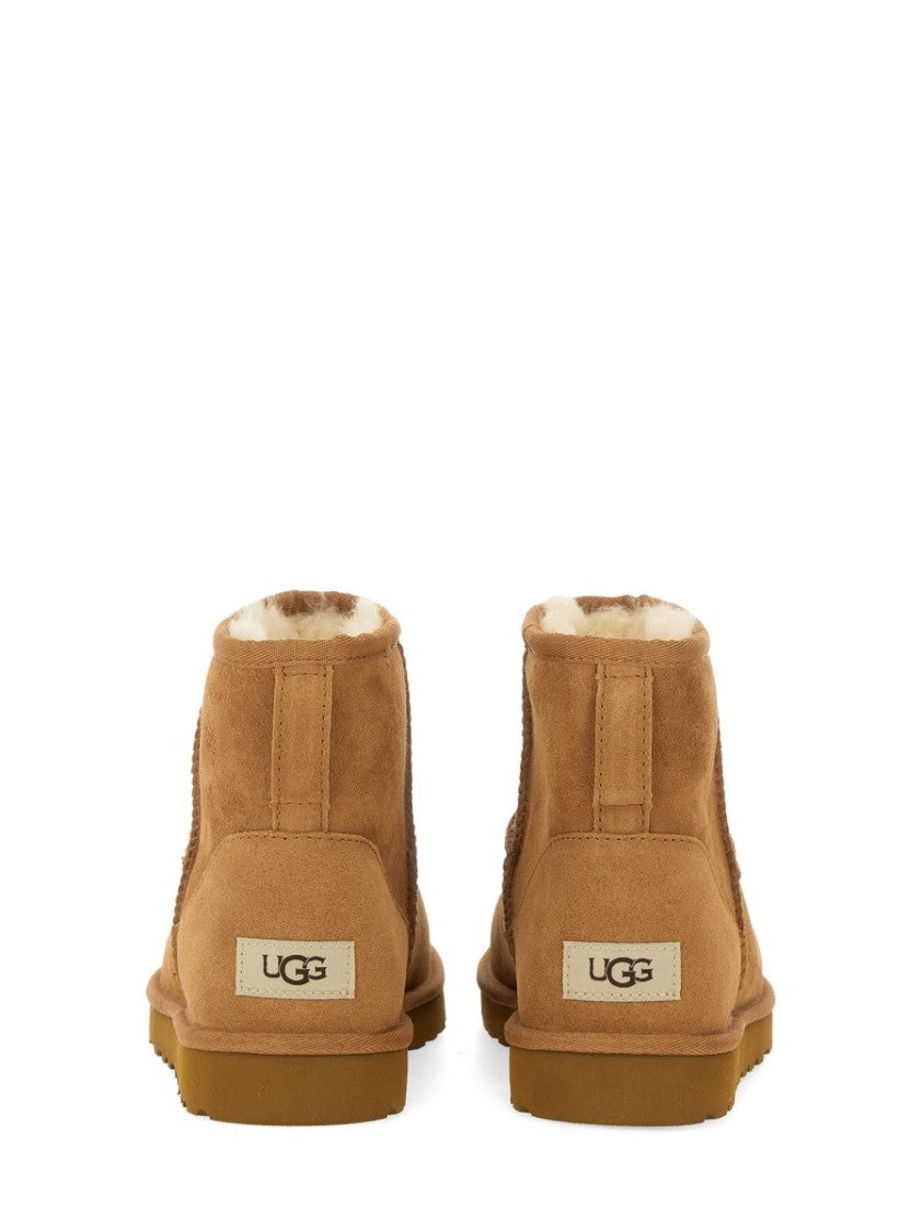 Ugg Short Suede Ankle Boots With Plush Interior And Durable Sole
