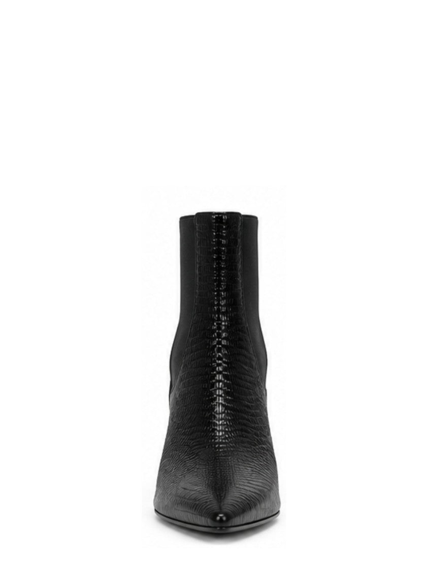 Gia Borghini Tara Calf Leather Pointed-Toe Ankle Boots