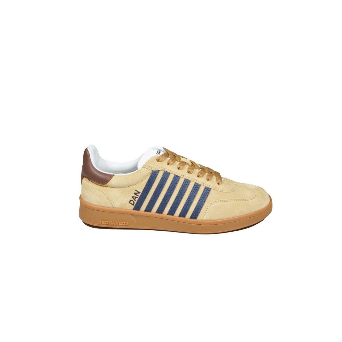 Dsquared2 Beige Suede Leather Boxer Sneakers