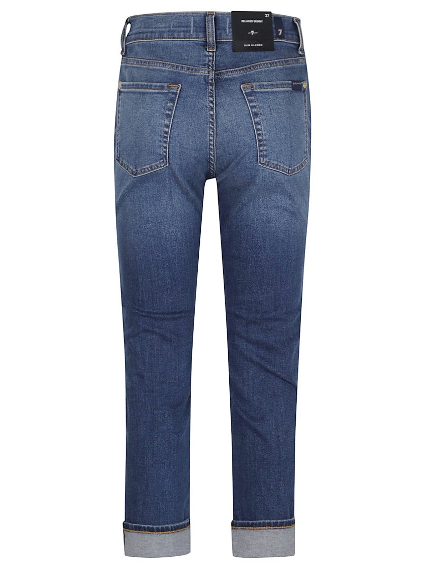 7 For All Mankind Mid-Rise Relaxed Skinny Jeans