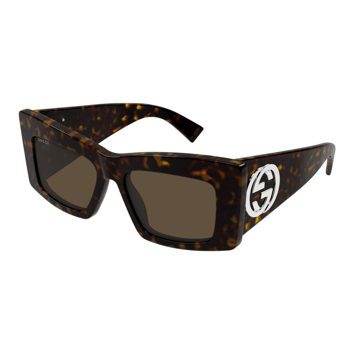 Gucci Gg1842s Oversized Square Tortoiseshell Sunglasses