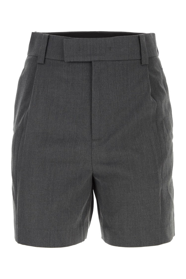 We11 Done Charcoal Tailored Shorts With Mid-Rise Waist