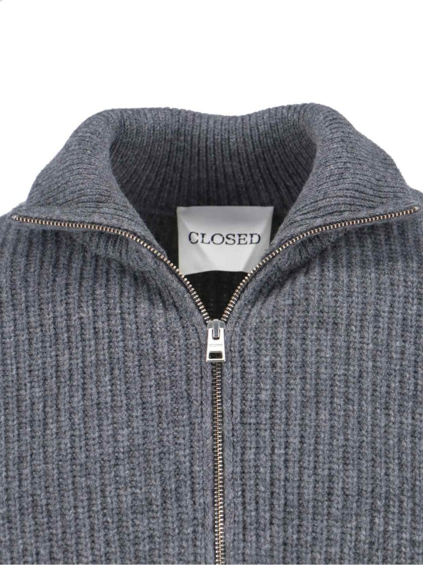 Closed Classic Grey Sweater With Round Neckline