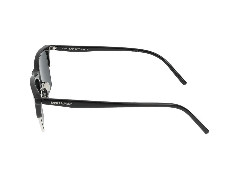 Saint Laurent Black Injected Material Sunglasses Rectangular Sunglasses