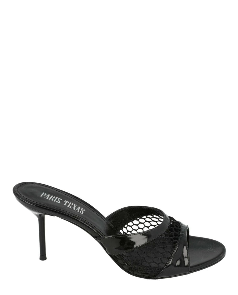 Paris Texas Lidia Patent Leather And Mesh Mules