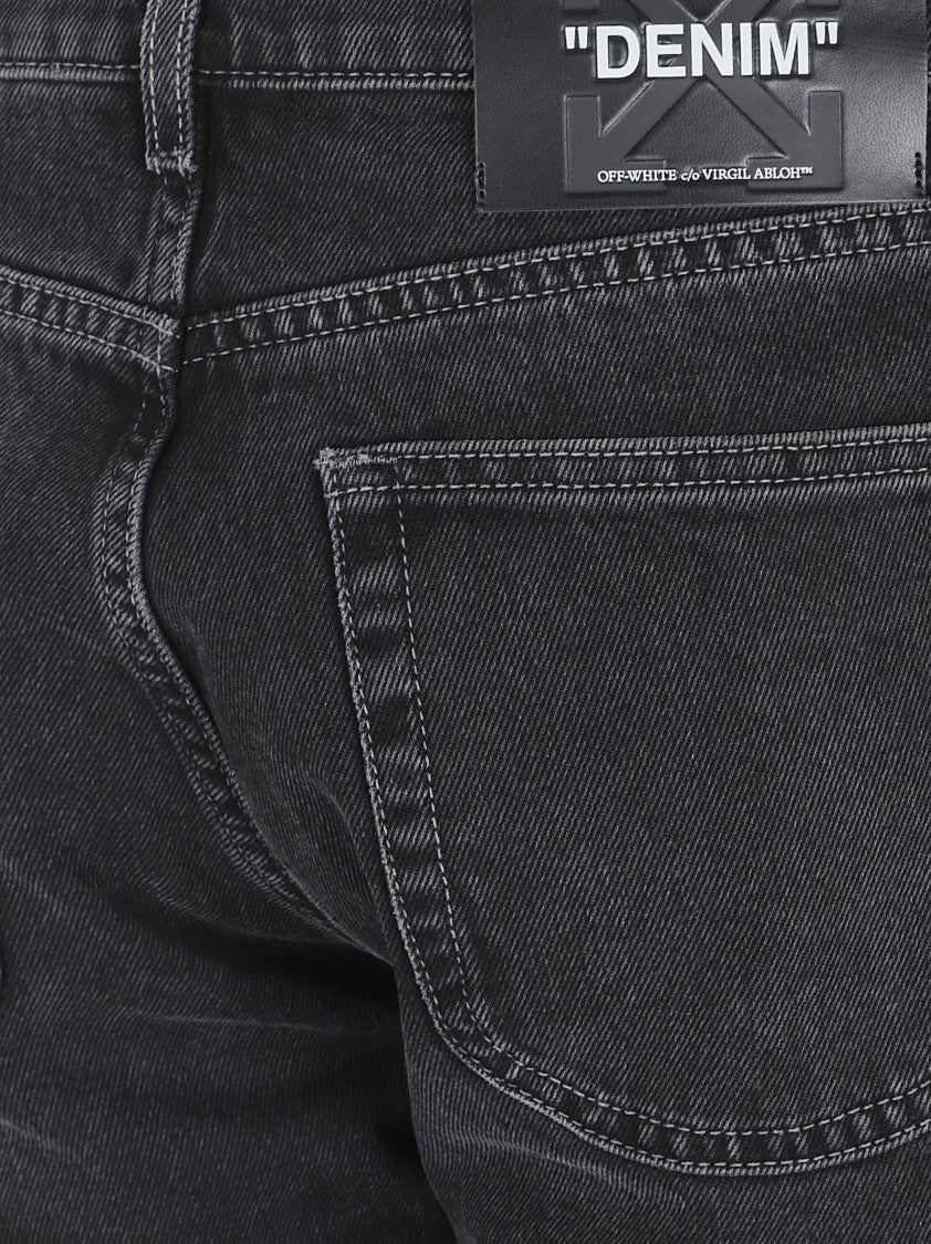 Off-White Straight Fit Black Denim Jeans